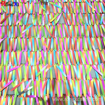 New Design Colorful Backdrop Dresses Sequin Fabric